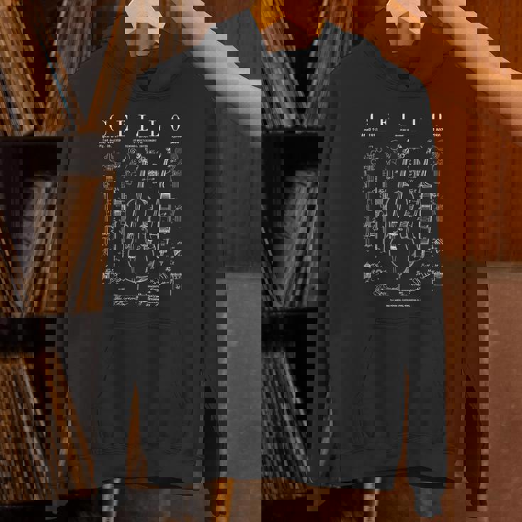 チェロ ヴィンテージ 特許 チェリスト 描画 プリント パーカー