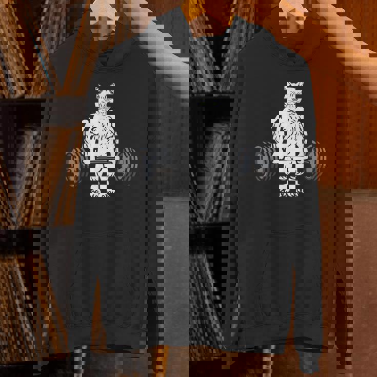 デッドリフト フィットネス 猫 ウェイトトレーニング エクササイズ ギフト パーカー