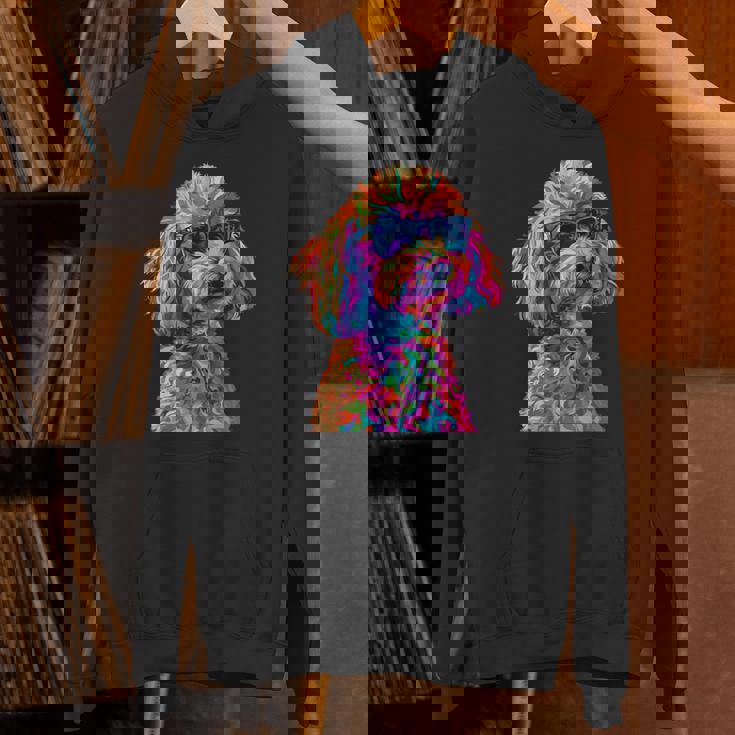 トイプードル愛好家デザイン ポップアート 面白いトイプードル 犬 長袖tシャツ パーカー