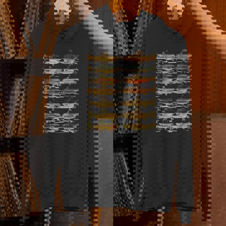 トラウト魚種種釣りギフト パーカー