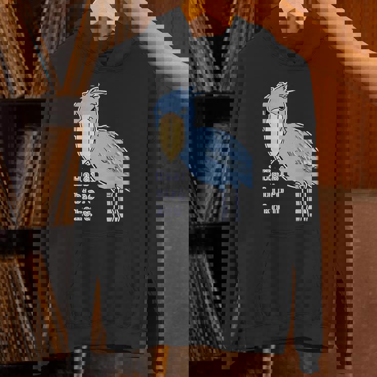 ハシビロコウさん『ビッグ プリント』青い鳥【どうぶつフレンズ】ゆるくて かわいい 動物園 長袖tシャツ パーカー