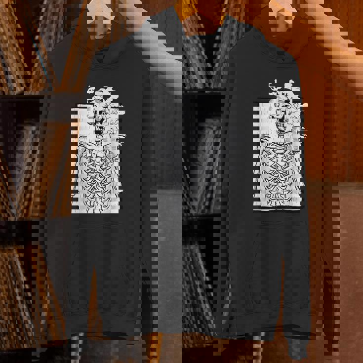 ハロウィーン コーヒー ドリンク スケルトン コーヒースカル パーカー