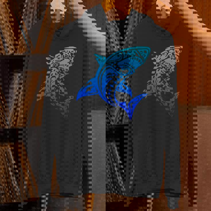 ハワイアン トライバル シャーク ポリネシアン タトゥースタイル バケーション パーカー