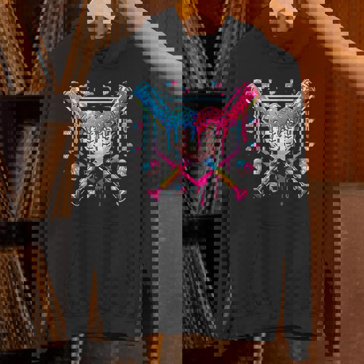 バレンタイン 野球 ハート 滴る アイスクリーム ミニハート パーカー