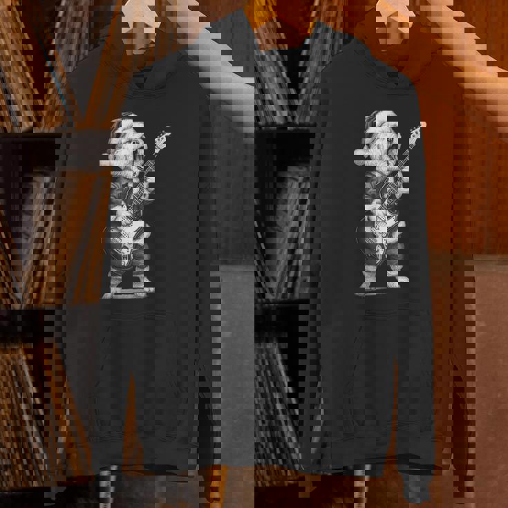 ビション・フリーゼ ギターを弾く クリスマス 犬好き パーカー