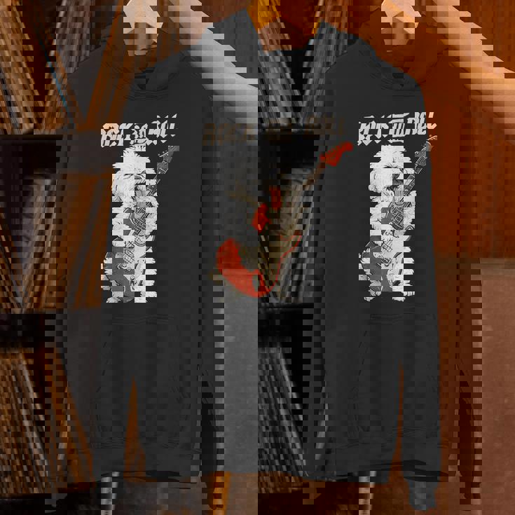 ビション・フリーゼ ギターを弾く ロックンロール 犬好き パーカー