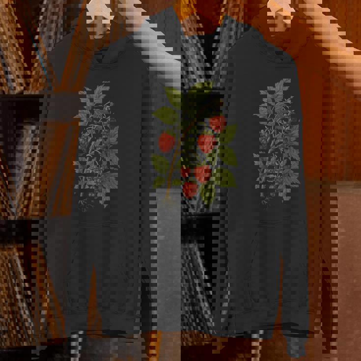 ビンテージボタニカルラズベリー自然アートプリント。 パーカー