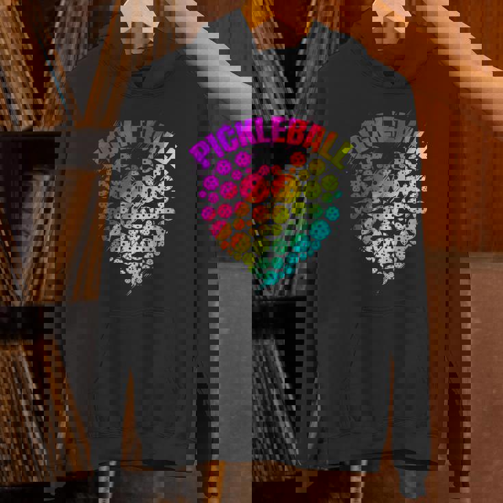 ピックルボール ハート カラフル ラブ ピックルボール パーカー