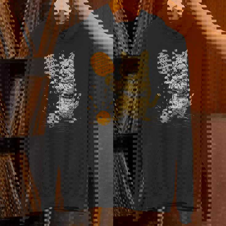 ピックルボール選手 ピックルボールの猫 長袖tシャツ パーカー