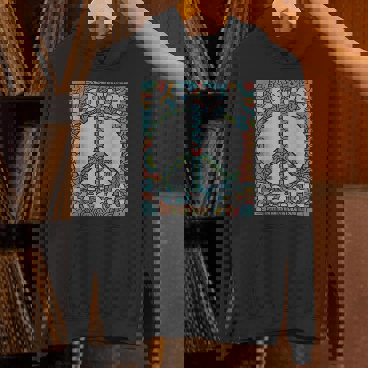 ピースサイン Love 60年代 70年代 タイダイ ヒッピー コスチュームシャツ パーカー