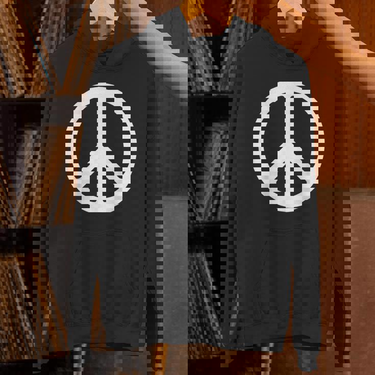 ホワイト ピースサイン パーカー