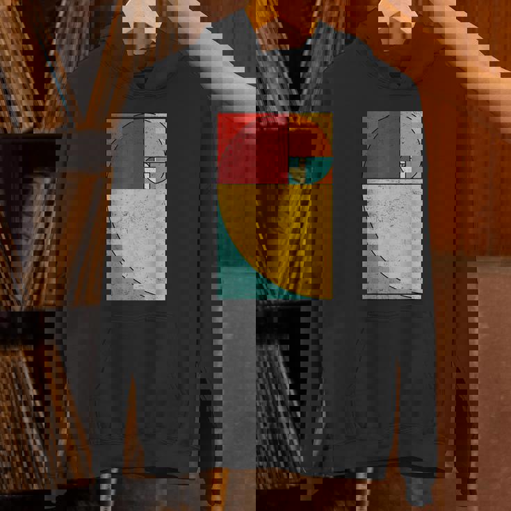 フィボナッチスパイラル幾何学アート パーカー