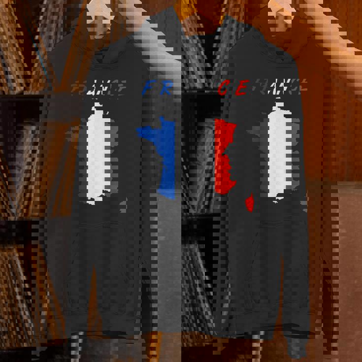 フランスの地図の中のフランス国旗tシャツ パーカー