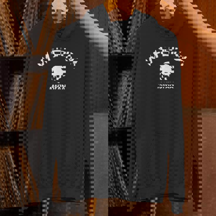 ホワイトフィッシュモンタナバッファロー-ビッグスカイカントリーバイソンアメリカ パーカー