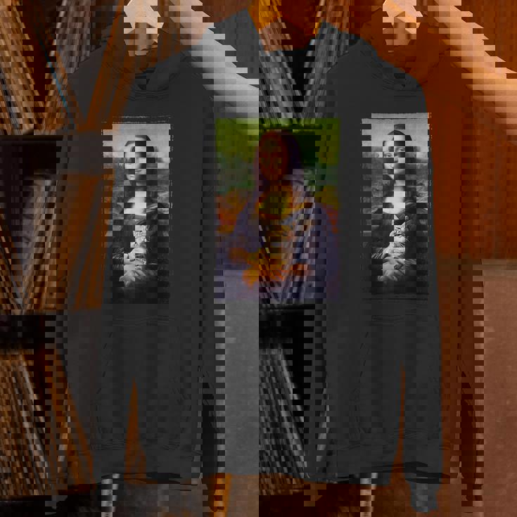 モナリザ と 猫 美術 教師 絵画 と 猫 恋人 パーカー