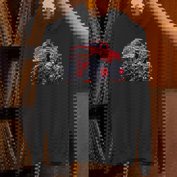 モンスタートラック 幼児用 キッズ レトロ ヴィンテージ モンスタートラック パーカー