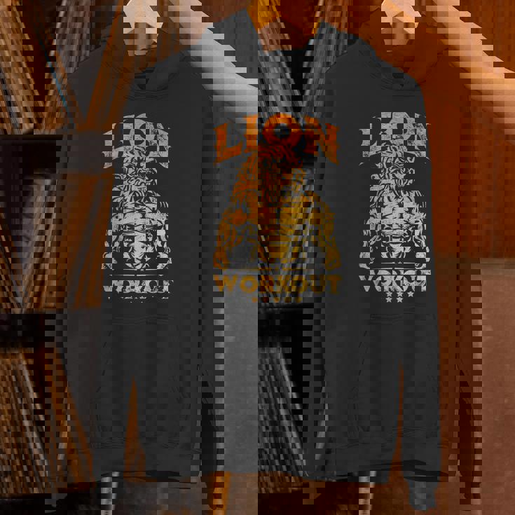 ライオン ワークアウト ゴールド トレーニング ビースト ジム フィットネス パワーマッスル パーカー