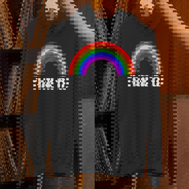 レインボー Thank You パーカー