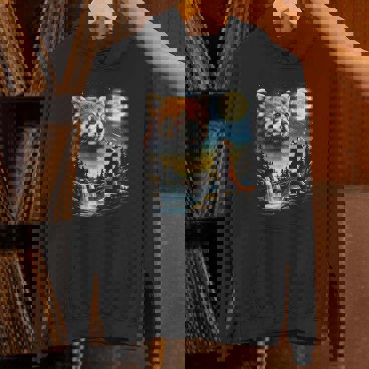 レッサーパンダ ハウリング トゥ ザ ムーン ミーム おもしろ 90年代 レッサーパンダ パーカー