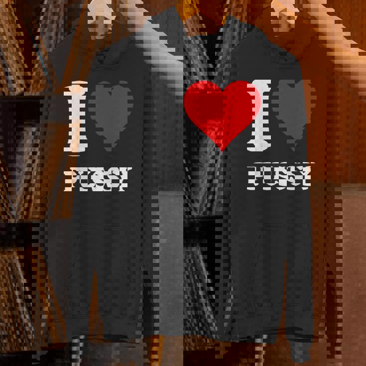レッドハート I Love Pussy パーカー