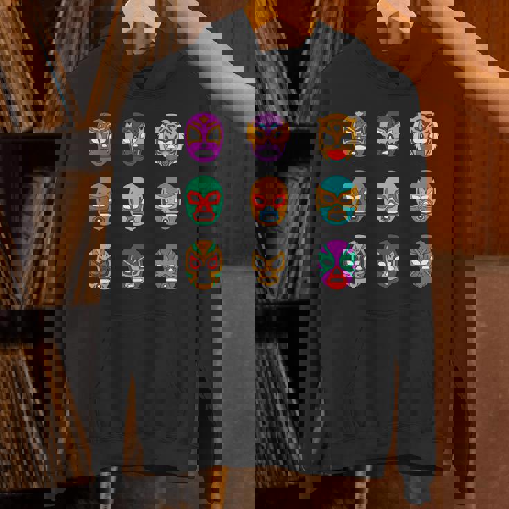 レトロ ルチャリブレ マスク オブ レジェンド レスリング 長袖tシャツ パーカー