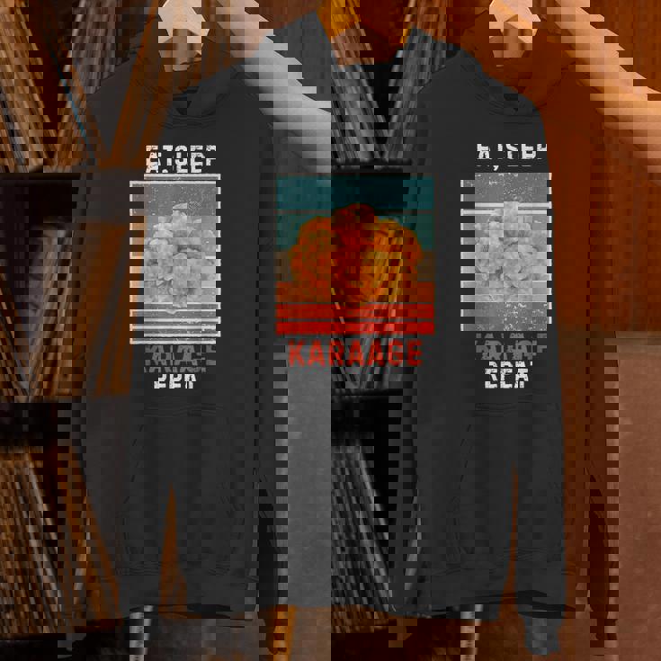 レトロ 食べる 寝る からあげ リピート ヴィンテージ からあげ フード好き パーカー