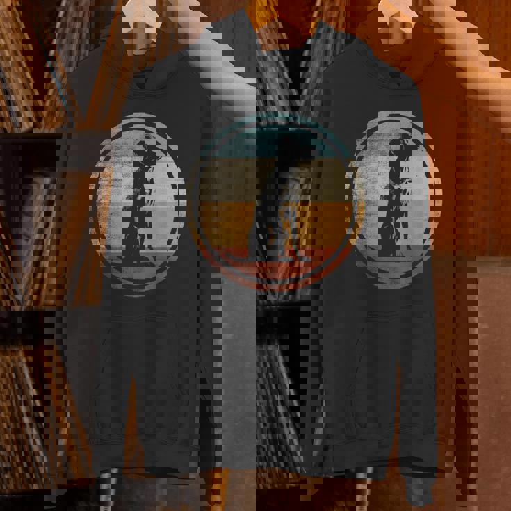 レトロなビンテージ デザインのワイマラナー犬 パーカー