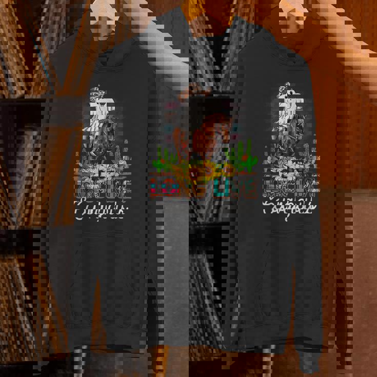 ロングライブ カウグール ウエスタンゴースト 乗馬馬 ハロウィン パーカー