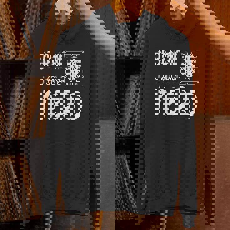 ヴィンテージ NERDファレル Brain Is Forever Nerd ギフトアイデア パーカー