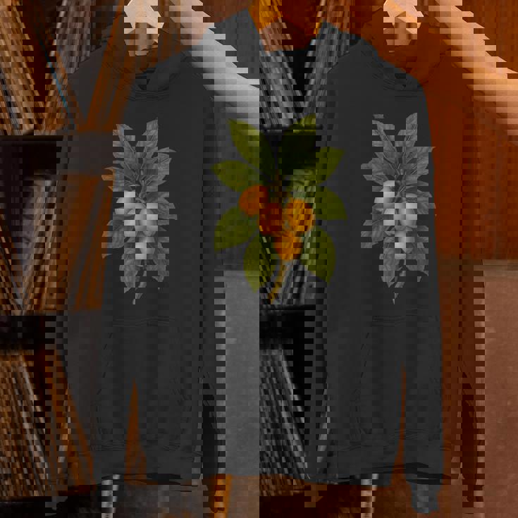 ヴィンテージ ボタニカル ビワ 自然 フルーツ アートプリント パーカー