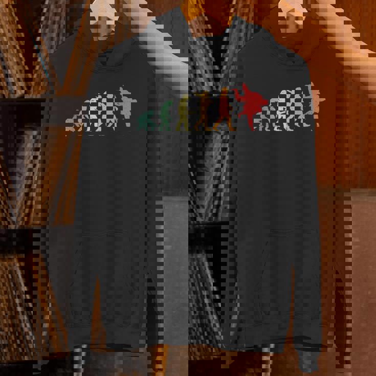 人類の進化 エボリューション 道場 柔道好き 趣味 古武道 柔道家 柔道部 レトロ おもしろ 柔道 パーカー