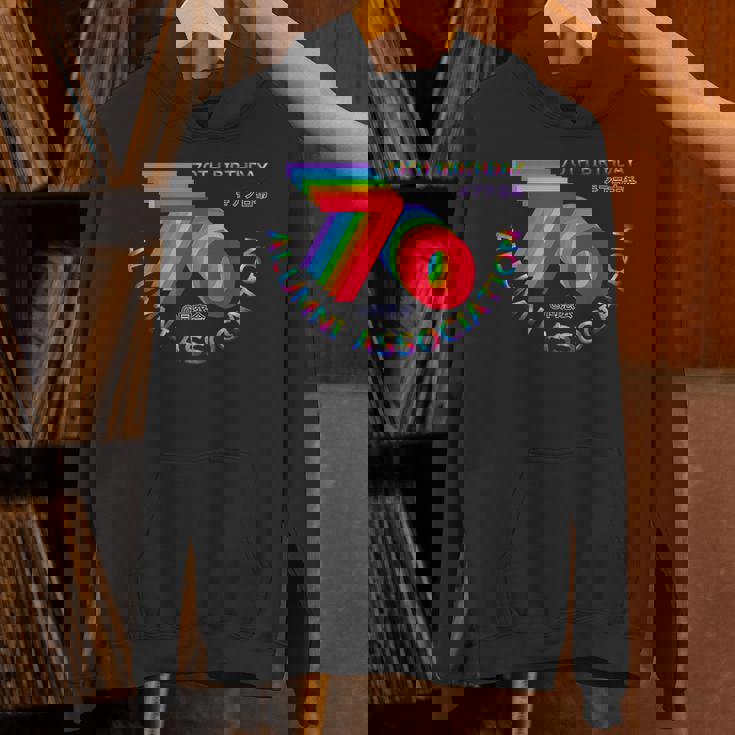 古希 同窓会 70歳 アラ古希 70歳誕生日 古希祝い 長寿 七色 70古希の集まり レインボーカラー 虹色 パーカー