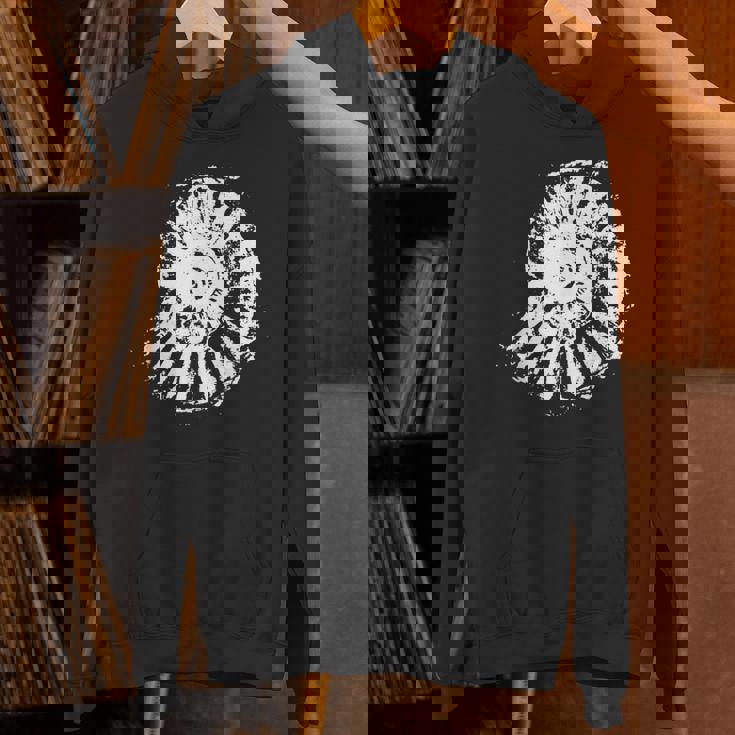 古生物学 アンモナイトプリント、古生物学者 化石アンモナイト パーカー