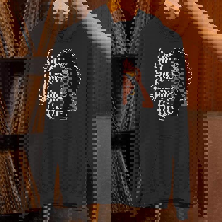 可愛いアフロ黒ギャルメラネティッドソープソウル パーカー