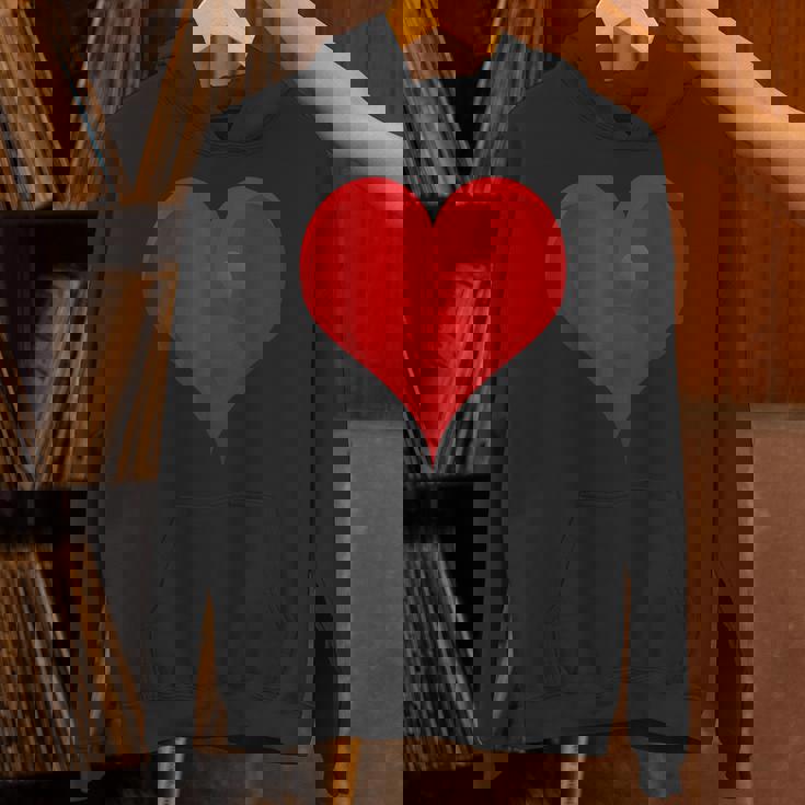 大きな赤いハート パーカー