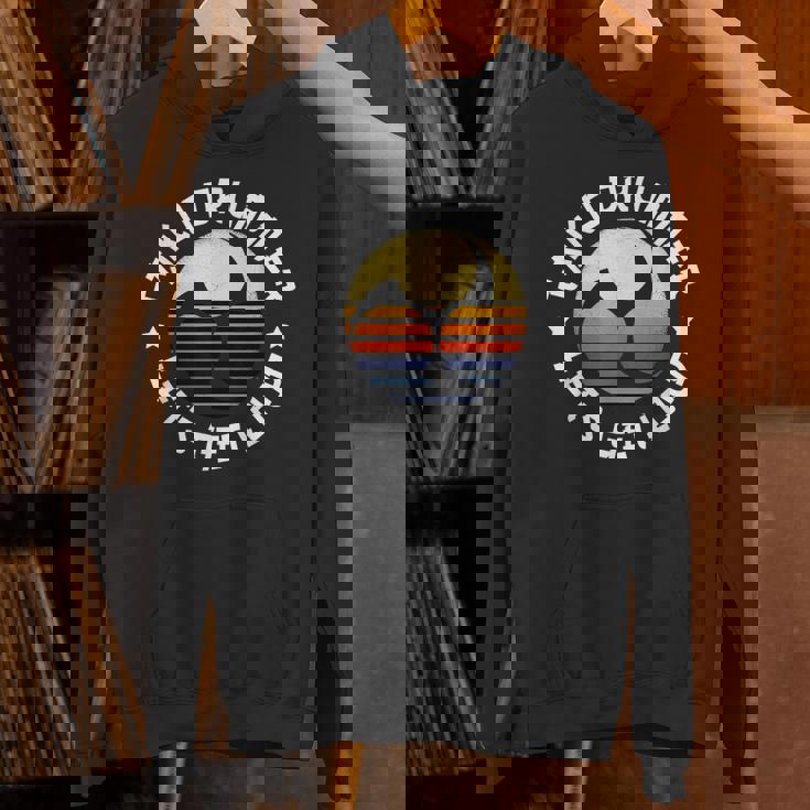 太鼓みつどもえレトロな夕焼け練習用太鼓愛好家へのプレゼント Taiko パーカー