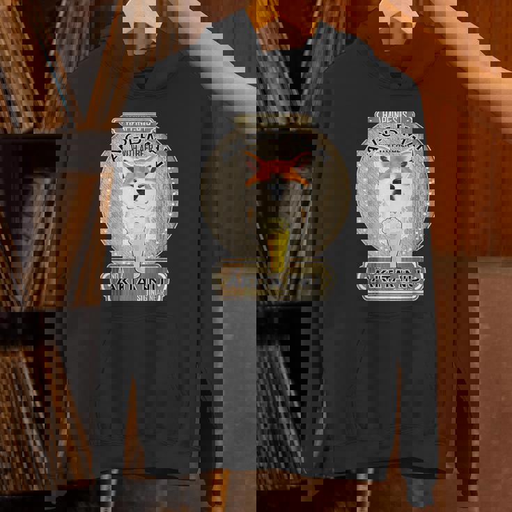 幸せはビールを持つ老人にあり 秋田犬 パーカー