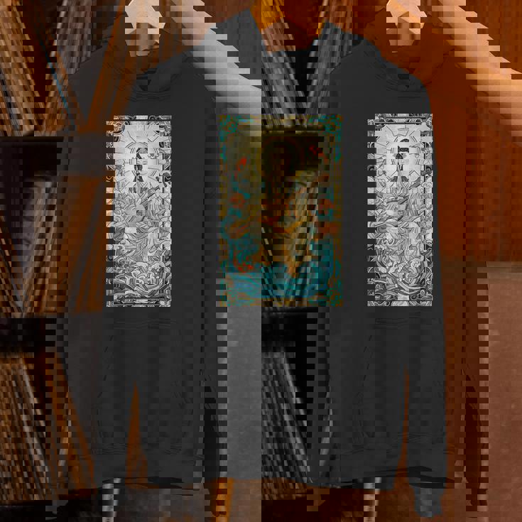 日本神話 音楽 女神弁財天 ステンドグラス パーカー