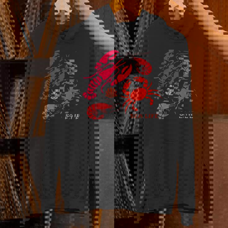 海洋生物、ロブスター、カニ、エビ、カミ、海洋、シーフード パーカー