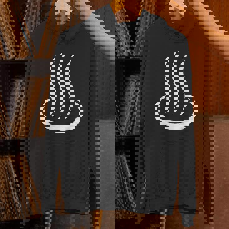 温泉マーク・白 ホワイト（アイラブ 温泉／お風呂 大好き）銭湯 サウナ 記号 お土産 旅行 面白 パーカー