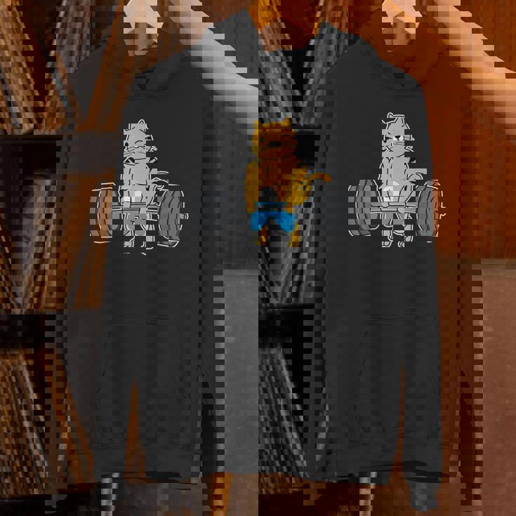 猫 デッドリフト パワーリフティング ウェイトリフティング 猫好き パーカー