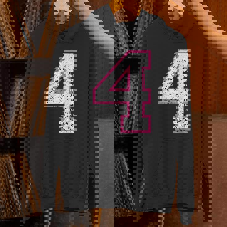 番号 4 ピンクのお気に入りの番号 パーカー