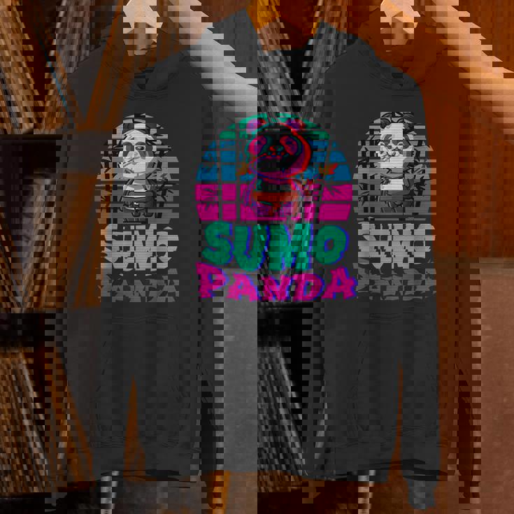 相撲パンダ力士ベーパーウェーブ和風美学 パーカー