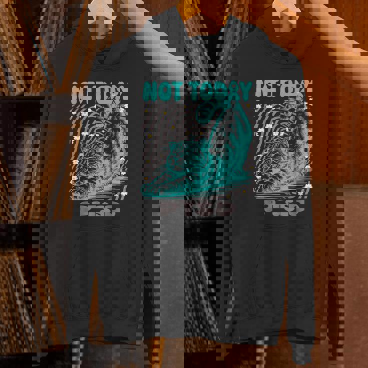 面白いptsd啓発リラックス猫は今日ではありません パーカー