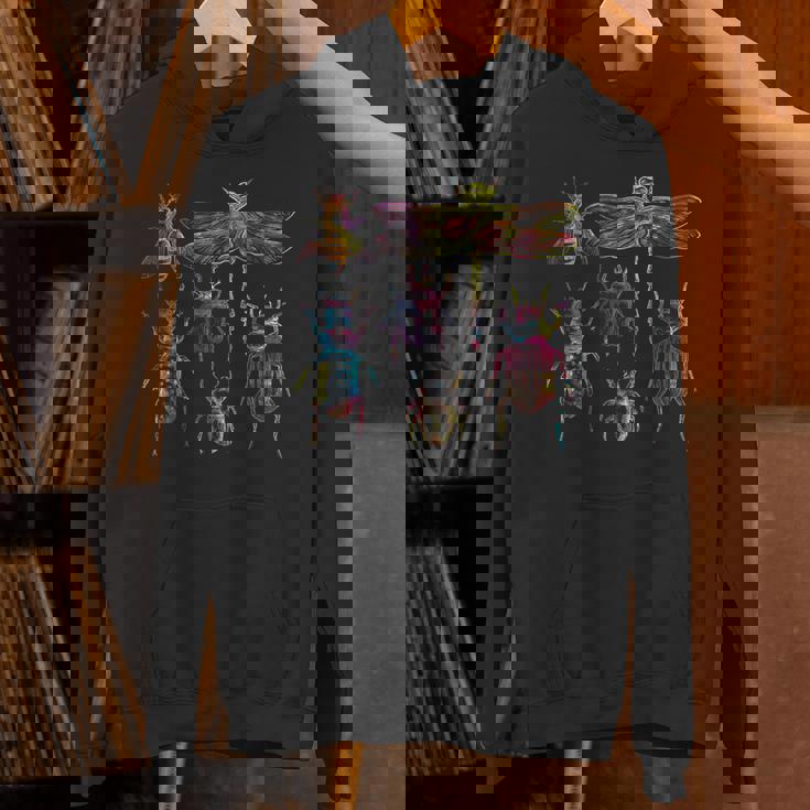 鮮やかなカラフルな昆虫 – 虫好き昆虫学者グラフィック パーカー