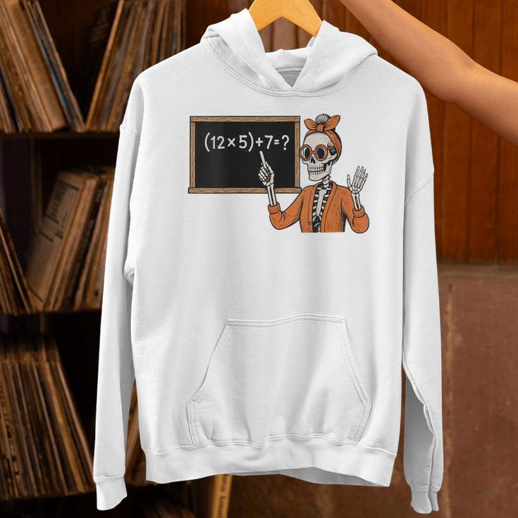 67 Teacher Halloween Skeleton Six Seven Meme Brainrot Math Unisex Hoodie, gift for family, gift for coworker