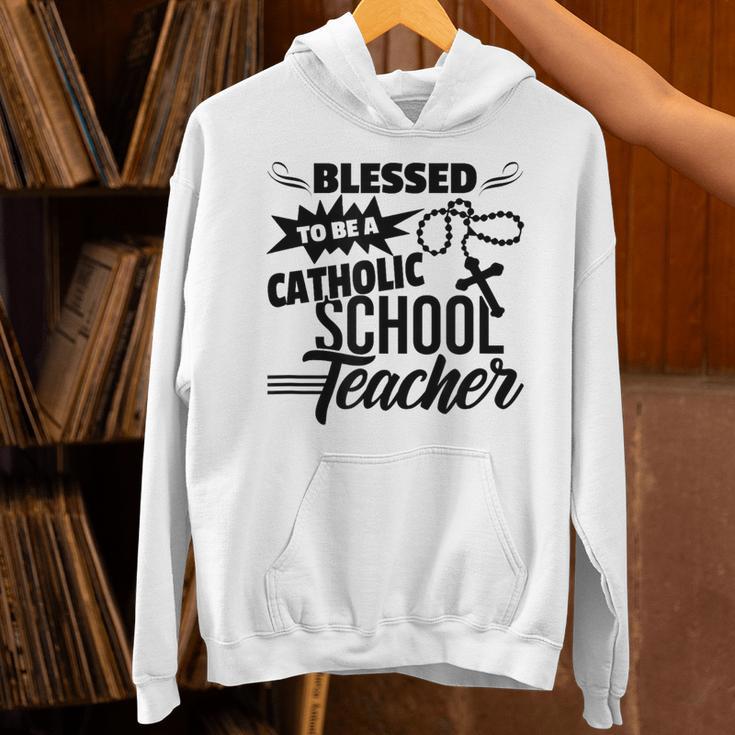 Blessed To Be A Catholic School Teacher Christian Teaching Unisex Hoodie, gift for family, gift for coworker