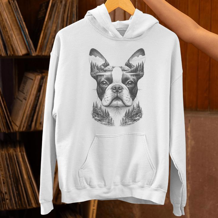 Boston Terrier Dog Bostie Nature Memorial Idea Men Women Unisex Hoodie, gift for family, gift for coworker