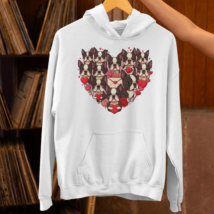 Boston Terrier Heart Valentine Boston Terrier Unisex Hoodie, gift for family, gift for coworker