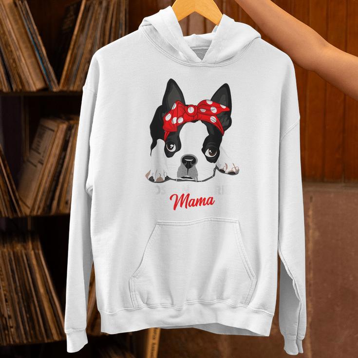 Boston Terrier Mum Dog Woman Idea Unisex Hoodie, gift for family, gift for coworker